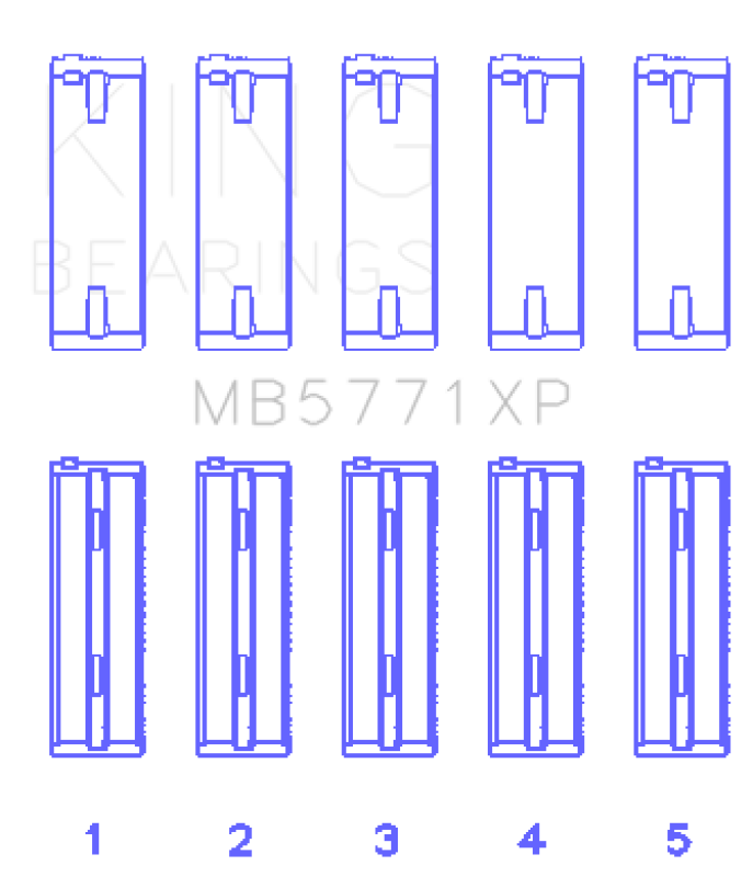 King Engine Bearings Hyundai G4KF Crankshaft Main Bearing Set-Bearings-Grocery Getter Performance