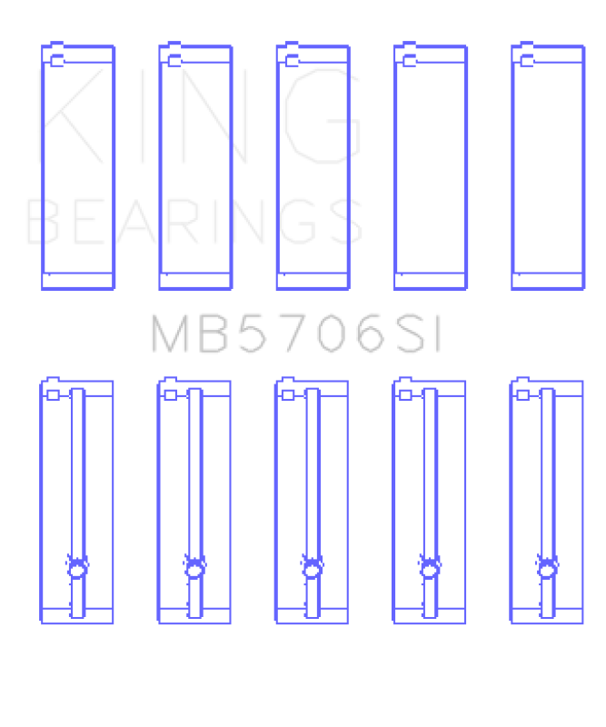 King Engine Bearings Hyundai i30 G4FC (Size +0.50mm) Main Bearing Set-Bearings-Grocery Getter Performance