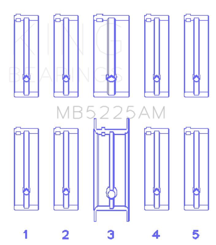 King Engine Bearings Mazda 626 F8 (Size STD) Main Bearing Set-Bearings-Grocery Getter Performance