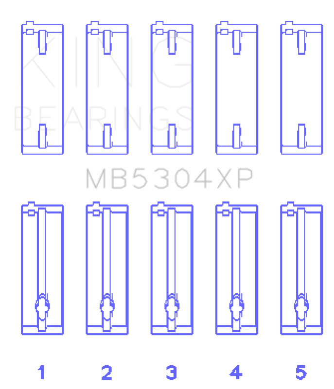 King Engine Bearings Mazda B6/B6-T/ZM/B3/B5 Main Bearing Set - Size STD-Bearings-Grocery Getter Performance