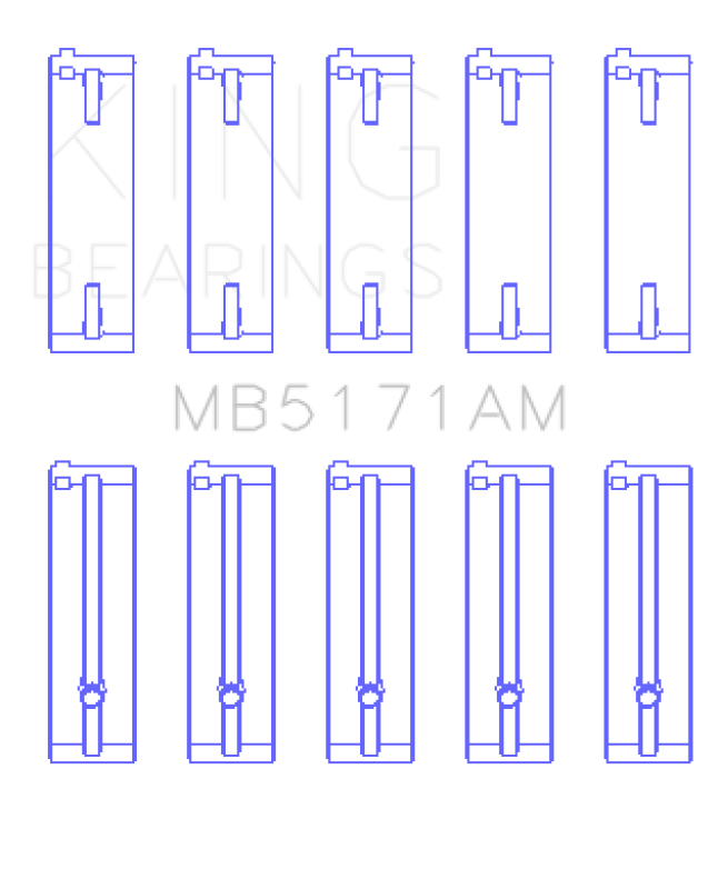 King Engine Bearings Mazda FS-DE L4/FP L4/FS L4 DOHC 16 Valve (Size +0.75) Main Bearing Set-Bearings-Grocery Getter Performance