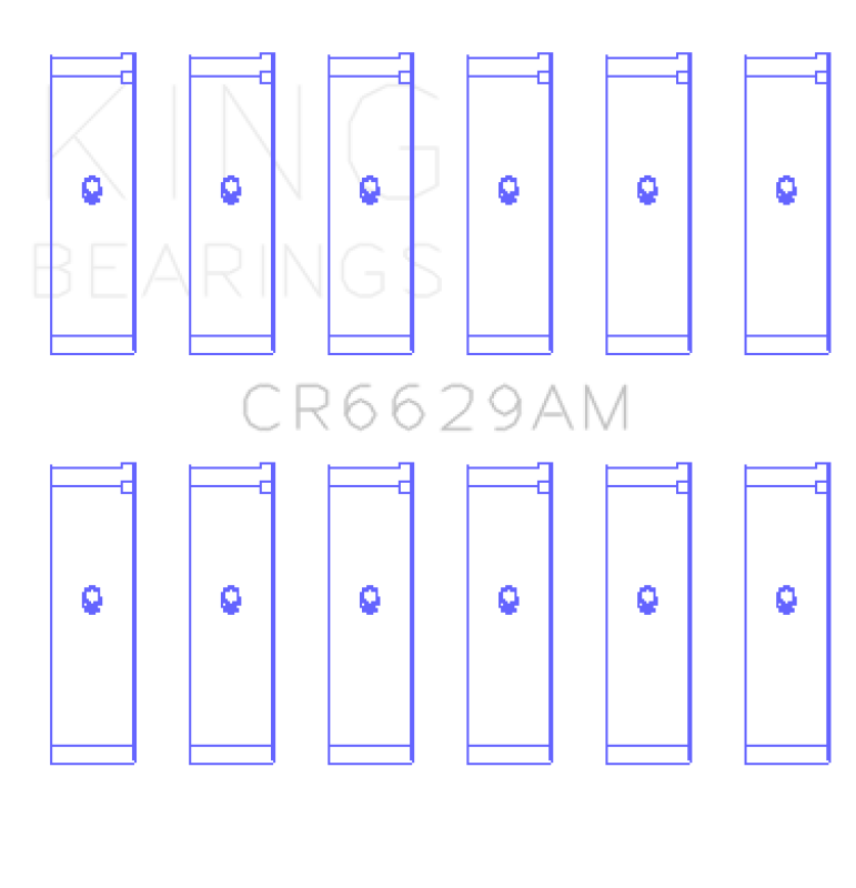 King Engine Bearings Mitsubishi 181CI 3.0L 6G72 V6/152CI 2.5L 6G73 V6 Rod Bearing Set - Size STD-Bearings-Grocery Getter Performance