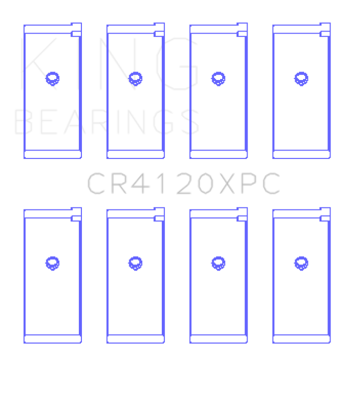 King Engine Bearings Mitsubishi 4G63/4G64 Coated Connecting Rod Bearing Set of 4 - Size +.026mm-Bearings-Grocery Getter Performance