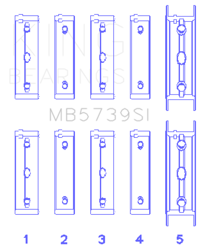 King Engine Bearings Subaru Ej20/Ej22/Ej25 Housing Bore + .002 (Size +0.75mm) Main Bearing Set-Bearings-Grocery Getter Performance