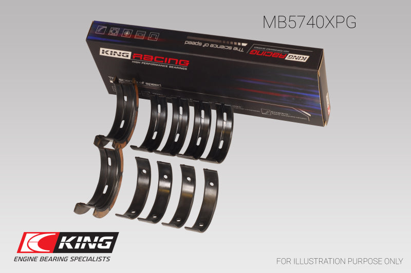 King Engine Bearings Subaru EJ20/EJ22/EJ25 Housing Bore + .005 (Size 0.25) Main Bearing Set-Bearings-Grocery Getter Performance