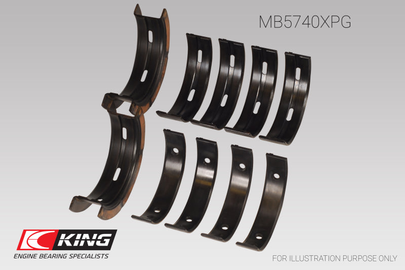 King Engine Bearings Subaru EJ20/EJ22/EJ25 Housing Bore + .005 (Size 0.25) Main Bearing Set-Bearings-Grocery Getter Performance