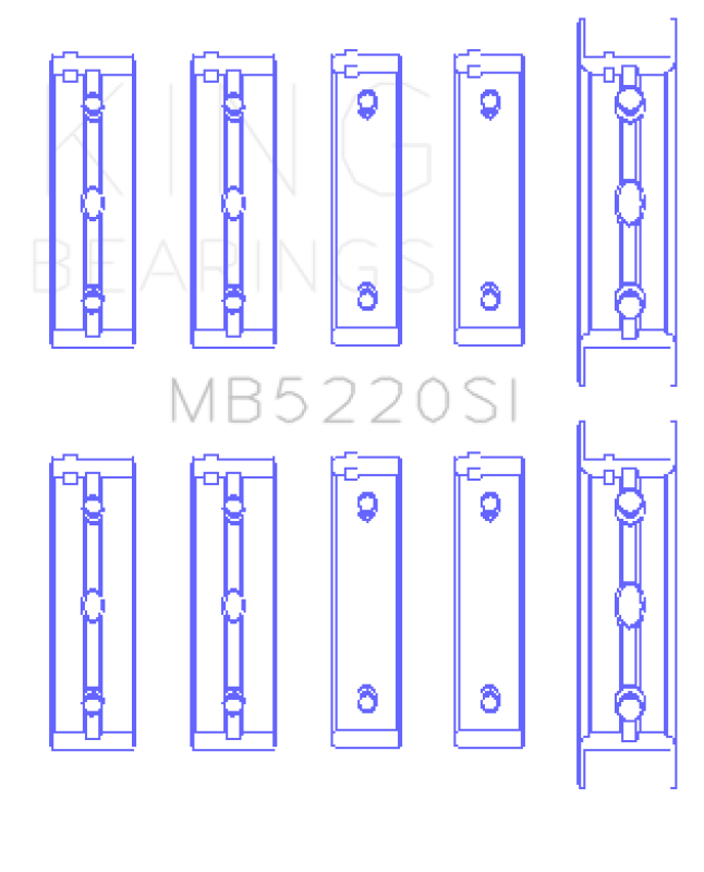 King Engine Bearings Subaru Ej20/Ej22/Ej25 (Incl. Turbo) (Size +1.0mm) Main Bearing Set-Bearings-Grocery Getter Performance