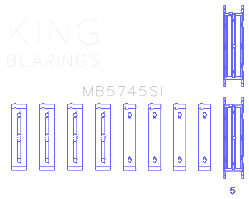 King Engine Bearings Subaru FA/FB (Size 0.25 Oversized) Main Bearing Set-Bearings-Grocery Getter Performance
