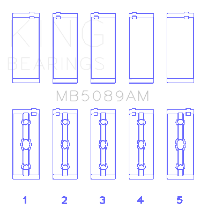 King Engine Bearings Toyota 1Rz (Size +0.25mm) Main Bearing Set-Bearings-Grocery Getter Performance