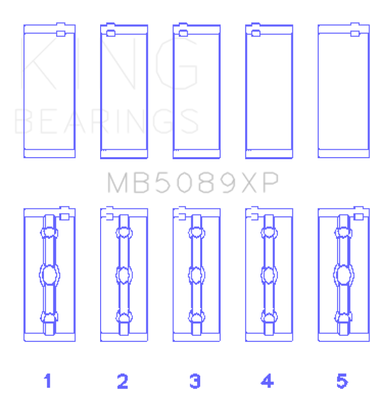 King Engine Bearings Toyota 1Rz/2Rz/3Rz (Size +0.25mm) Main Bearing Set-Bearings-Grocery Getter Performance