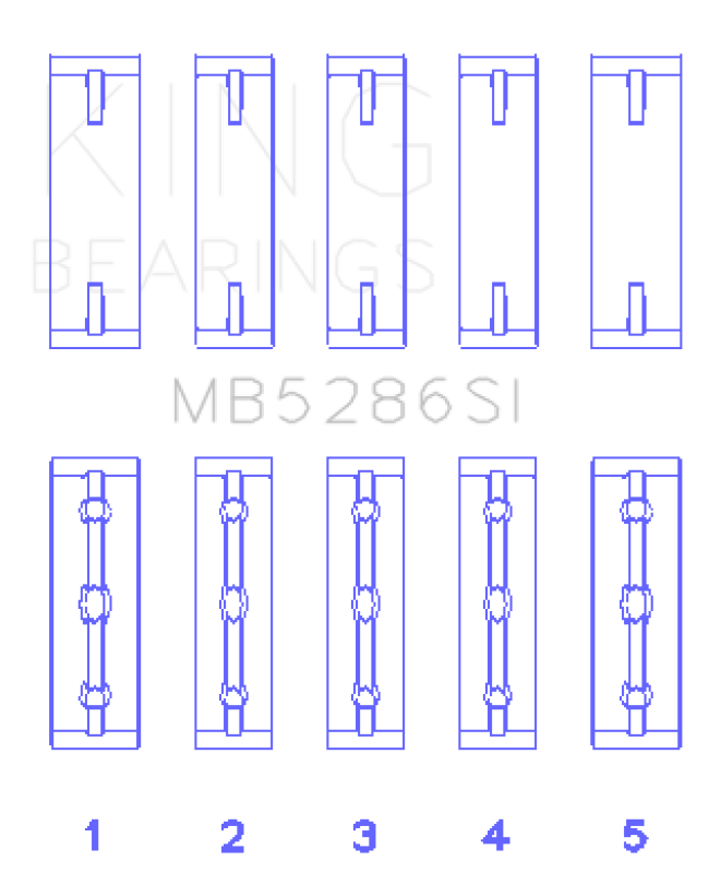 King Engine Bearings Toyota 1Uz-Fe/2Uz-Fe/3Uz-Fe (Size +0.75mm) Main Bearing Set-Bearings-Grocery Getter Performance