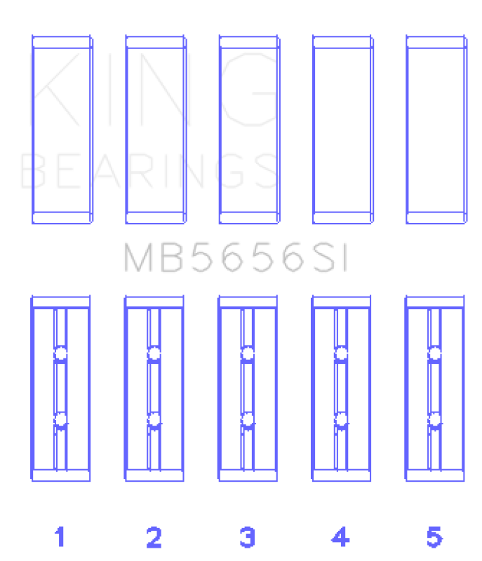 King Engine Bearings Toyota 1Zr-Fe (Size +0.75mm) Main Bearing Set-Bearings-Grocery Getter Performance