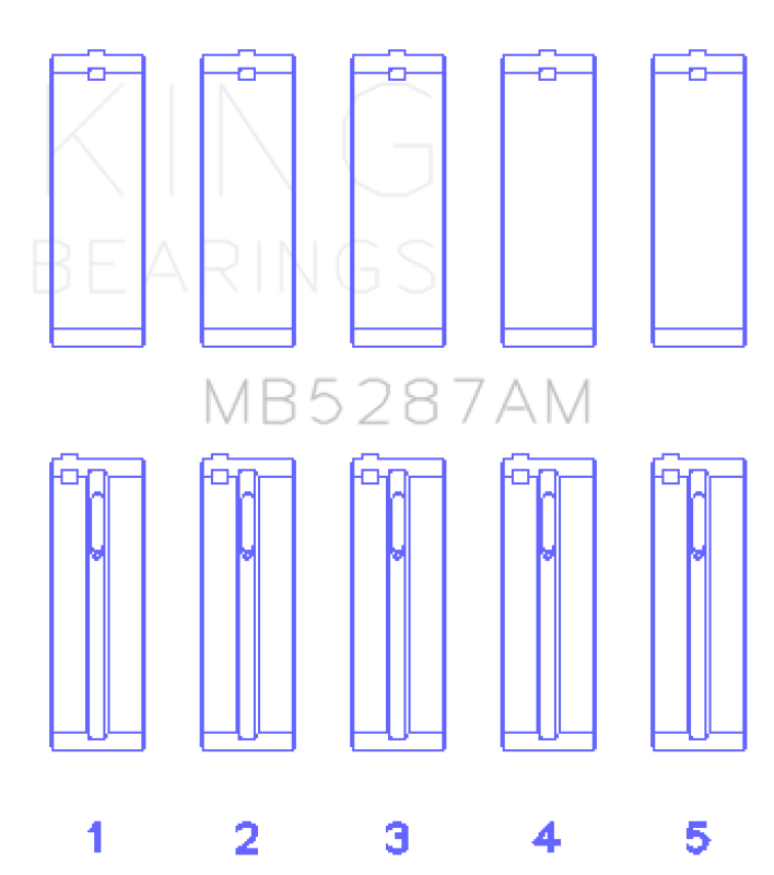 King Engine Bearings Toyota 1ZZ-FE (Size .50) Main Bearing Set-Bearings-Grocery Getter Performance