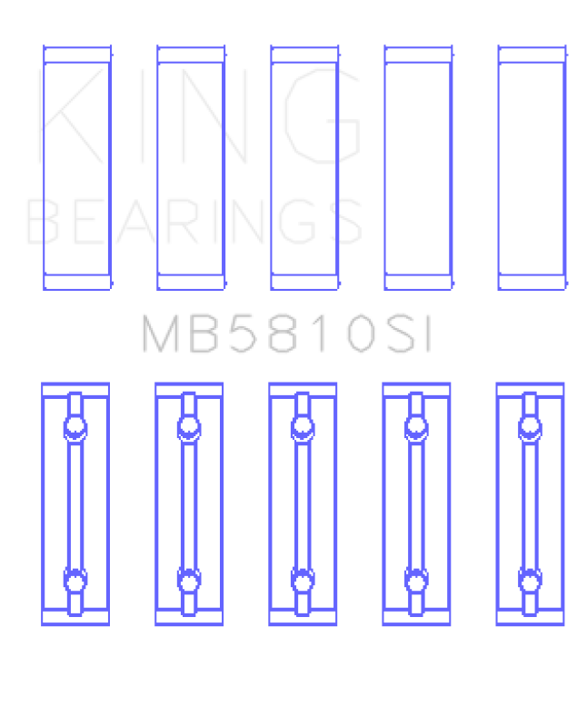 King Engine Bearings Toyota 2AR-FE/ 2AR-FXE (Size 0.05) Main Bearing Set-Bearings-Grocery Getter Performance