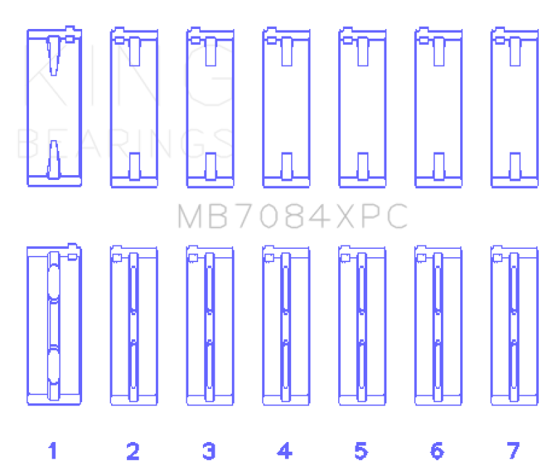 King Engine Bearings Toyota 2JZGE/2JZGTE 24V 3.0L5VZFE Main Bearing Set-Bearings-Grocery Getter Performance
