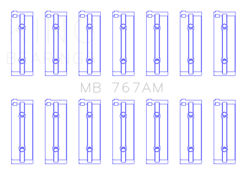 King Engine Bearings Toyota 2M/4M/5ME/5MGE/7MGE/7MGTE (Size +0.5) Main Bearing Set-Bearings-Grocery Getter Performance