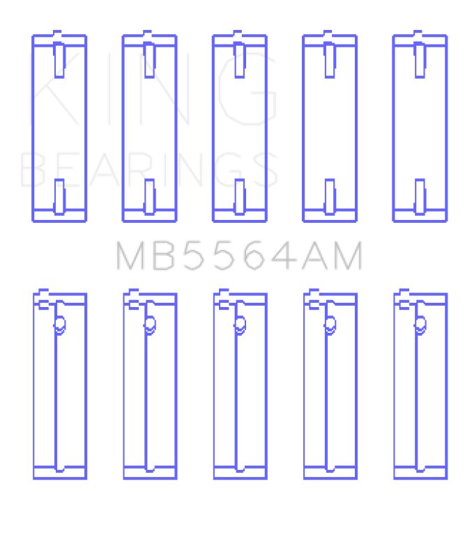 King Engine Bearings Toyota 3E (Size +1.0mm) Main Bearing Set-Bearings-Grocery Getter Performance