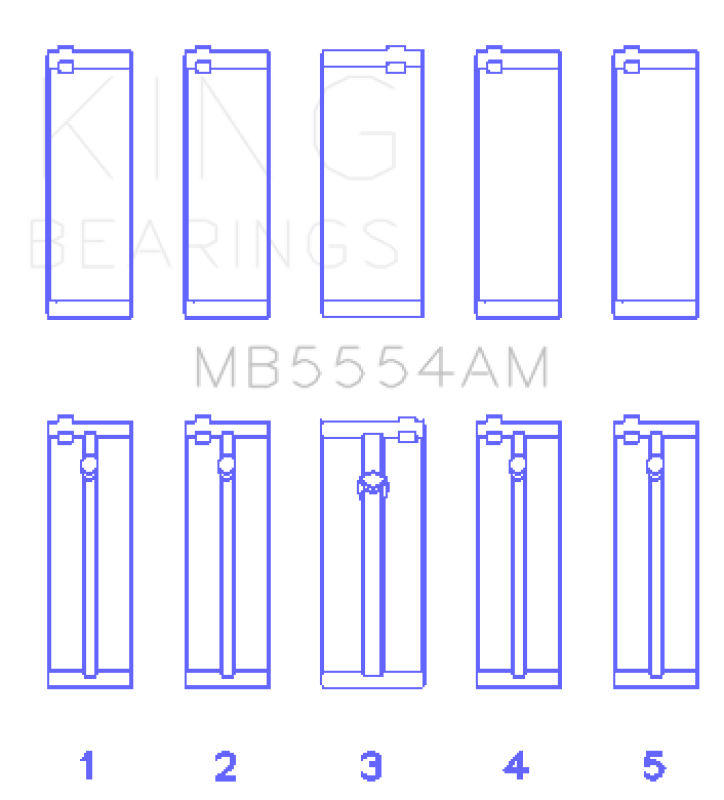 King Engine Bearings Toyota 3Sgte (Size +0.50mm) Main Bearing Set-Bearings-Grocery Getter Performance
