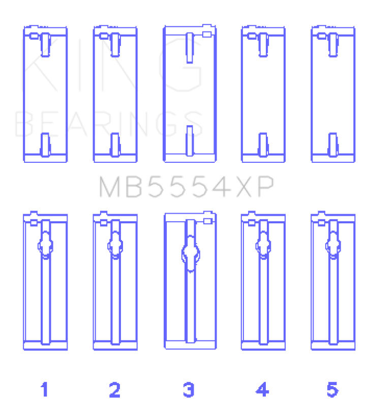 King Engine Bearings Toyota 3SGTE (Size 0.50mm) Performance Main Bearing Set-Bearings-Grocery Getter Performance