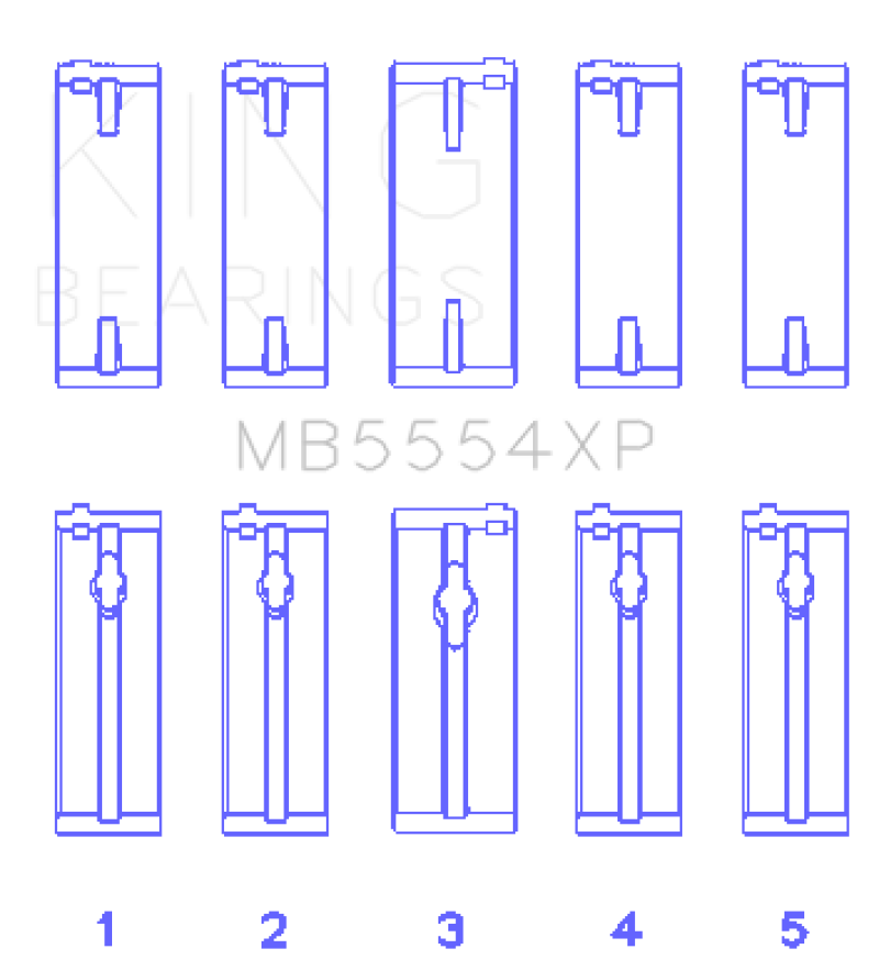 King Engine Bearings Toyota 3SGTE (Size STDX) Performance Main Bearing Set-Bearings-Grocery Getter Performance