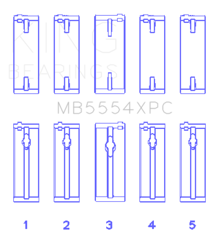 King Engine Bearings Toyota 3Sgte/16V 2.0L (Size +.026mm) Main Bearing Set-Bearings-Grocery Getter Performance