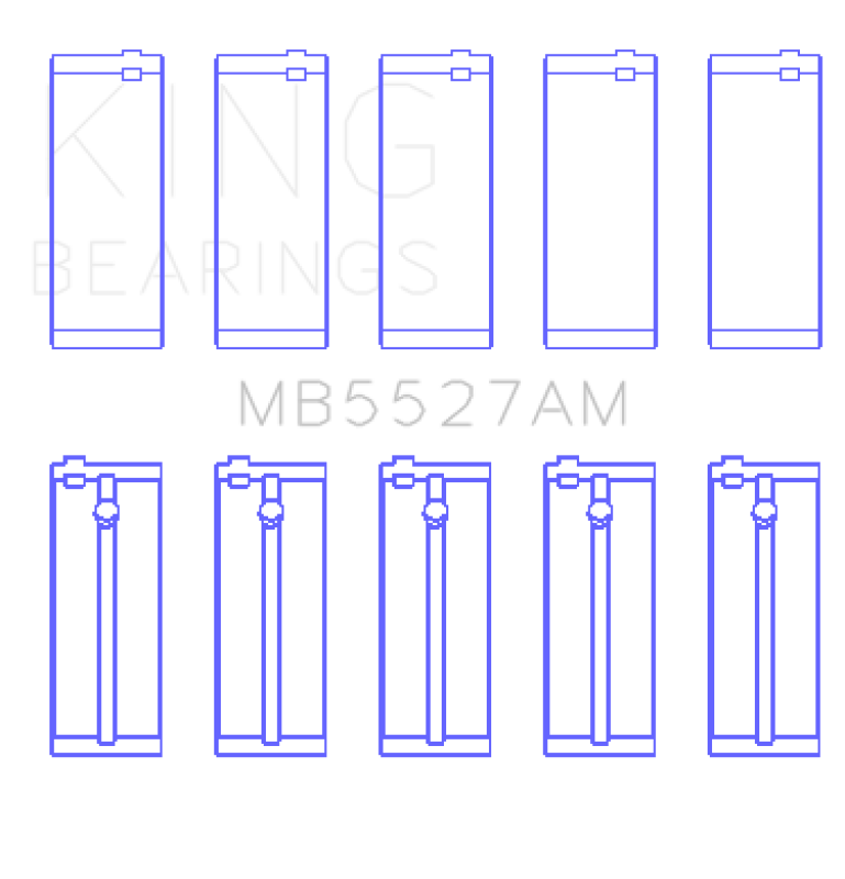 King Engine Bearings Toyota 4A-Fe/5A-Fe/7A-Fe (Size +1.0mm) Main Bearing Set-Bearings-Grocery Getter Performance