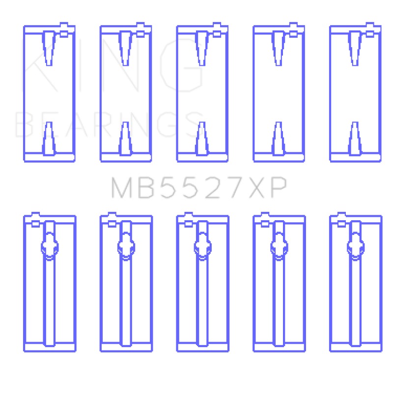 King Engine Bearings Toyota 4AGE/4AGZE 16V 1.6L (Size STDX) Performance Main Bearing Set-Bearings-Grocery Getter Performance