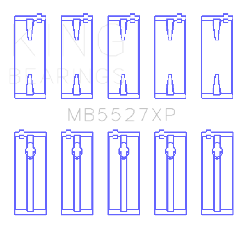 King Engine Bearings Toyota 4Age/4Agze/16V 1.6L (Size +0.50mm) Main Bearing Set-Bearings-Grocery Getter Performance