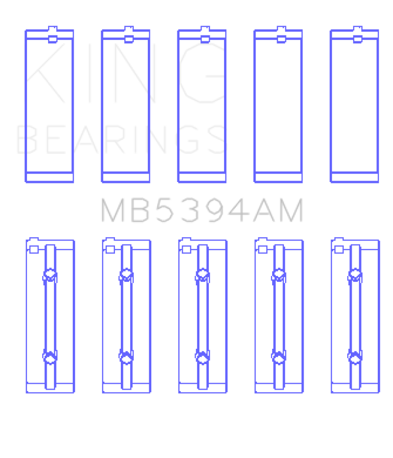 King Engine Bearings Toyota Scion XA/XB 1NZFE (Size STD) Bi-Metal Aluminum Main Bearing Set-Bearings-Grocery Getter Performance