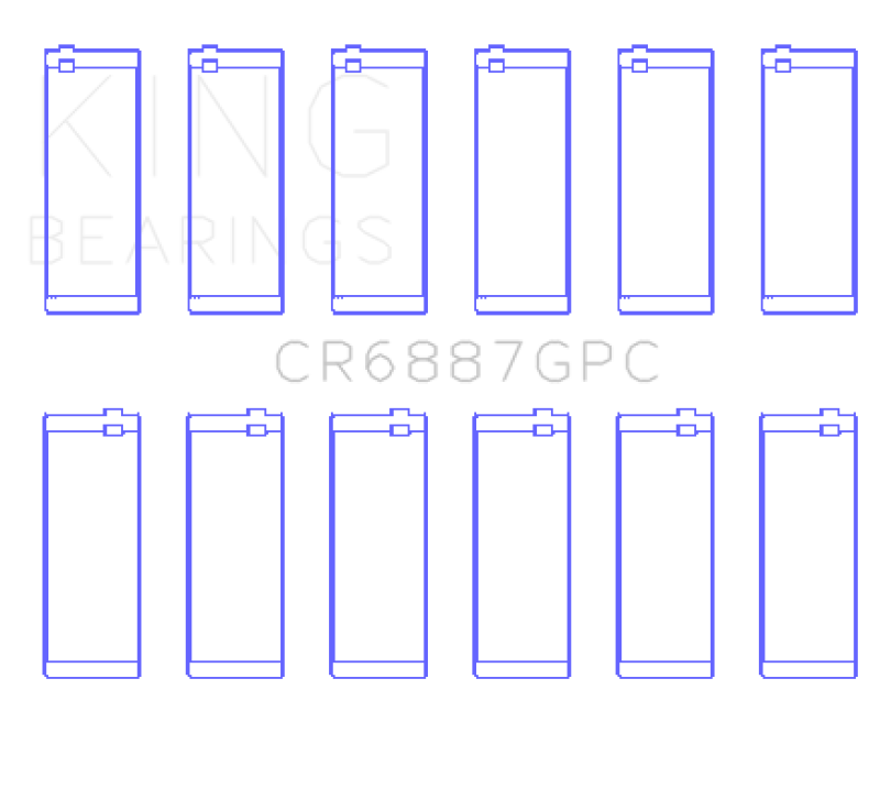 King Engine Bearings Toyota Supra B58 Connecting Rod Bearing Set - Size +0.26mm-Bearings-Grocery Getter Performance