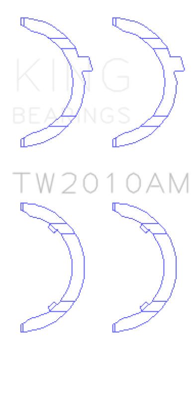 King Engine Bearings Volkswagen JR 1.6L (td) Thrust Washer Set-Bearings-Grocery Getter Performance