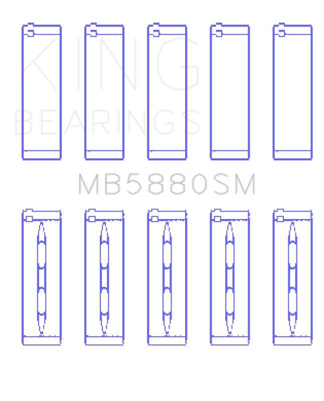 King Engine Bearings VW Dkta Ea 888 Gen. Iii (Size +0.50mm) Main Bearing Set-Bearings-Grocery Getter Performance