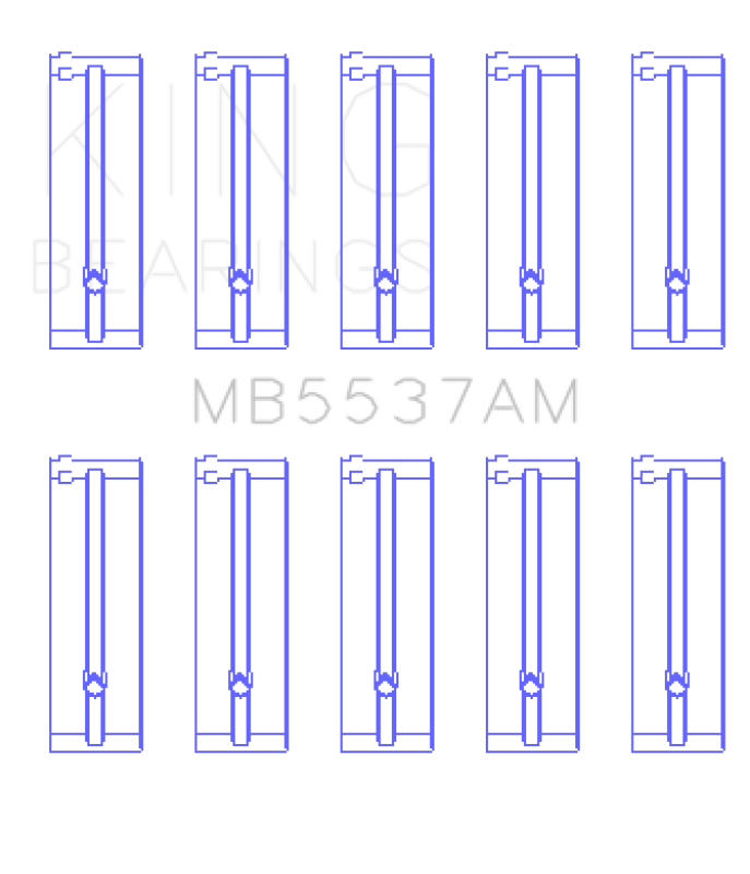 King Ford/Kia/Mazda DOHC 16 Valve/SOHC 8 Valve/SOHC 16 Valve (Size +0.25) Main Bearing Set-Bearings-Grocery Getter Performance