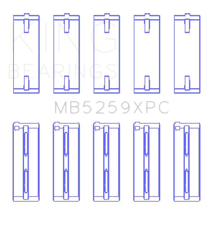 King Honda A-Series/B-Series/K-Series pMaxKote Performance Main Bearing Set - Size STD-Bearings-Grocery Getter Performance