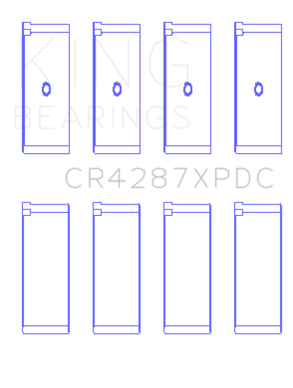 King Honda B18C1/B18C5 16V (Size .026 Predoweled for Alum Rods) Coated Perf Rod Bearing Set-Bearings-Grocery Getter Performance