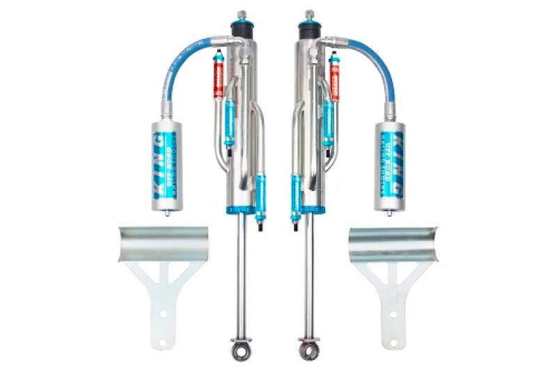 King Shocks 07-18 Jeep Wrangler JK Front 2.5 Dia Hose Remote Bypass Shock 0-2in Lift (Pair)-Shocks and Struts-Grocery Getter Performance