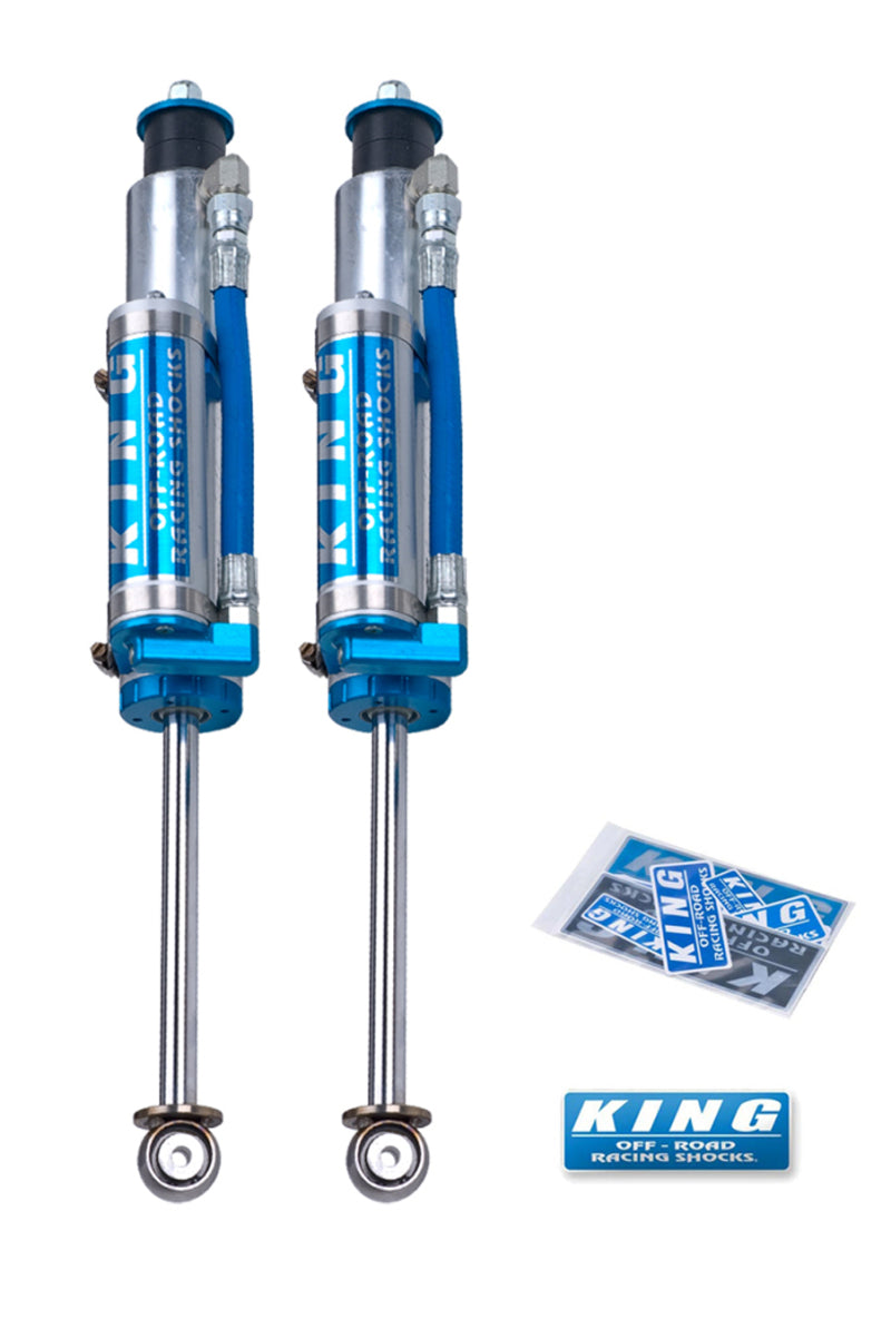 King Shocks 07-18 Jeep Wrangler JK Front 2.5 Dia Piggy Hose Res Shock 0-2in Lift (Pair)-Shocks and Struts-Grocery Getter Performance