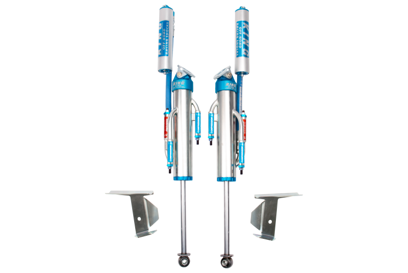 King Shocks 07-18 Jeep Wrangler JK Rear 2.5 Dia Hose Remote Bypass Shocks 0-2in Lift (Pair)-Shocks and Struts-Grocery Getter Performance