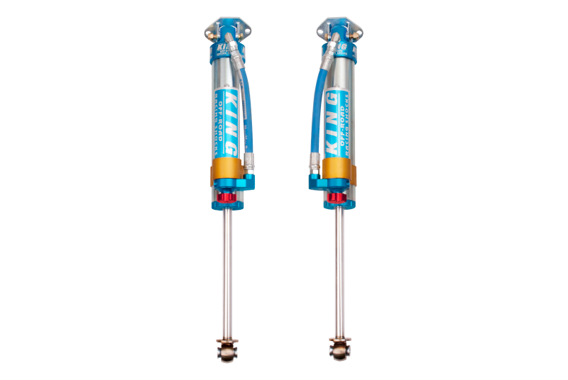 King Shocks 07-18 Jeep Wrangler JK Rear 2.5 Dia Piggy Hose Res Shocks 6in Lift w/Adjuster (Pair)-Shocks and Struts-Grocery Getter Performance