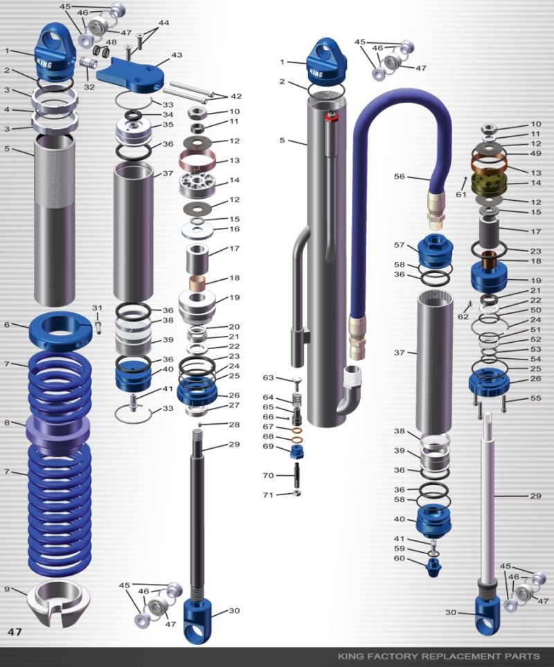 King Shocks 2.5 PR Bearing Spacer 12mm x 1.70 TJ Rear-Shocks and Struts-Grocery Getter Performance