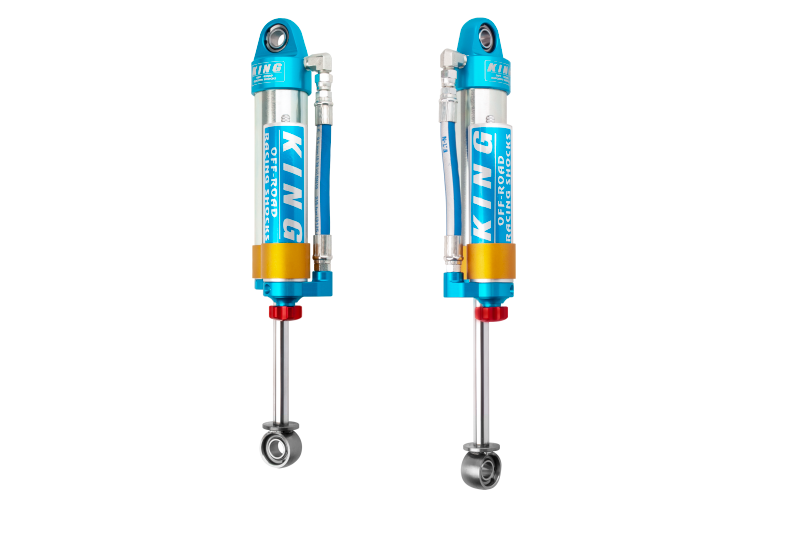 King Shocks 96-04 Toyota Tacoma (6 Lug) Rear 2.5 Dia Piggy Hose Reservoir Shock w/Adjuster (Pair)-Shocks and Struts-Grocery Getter Performance