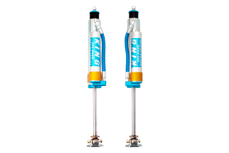 King Shocks 97-06 Jeep Wrangler TJ Front 2.5 Dia Piggy Hose Reservoir Shock 6in Lift (Pair)-Shocks and Struts-Grocery Getter Performance