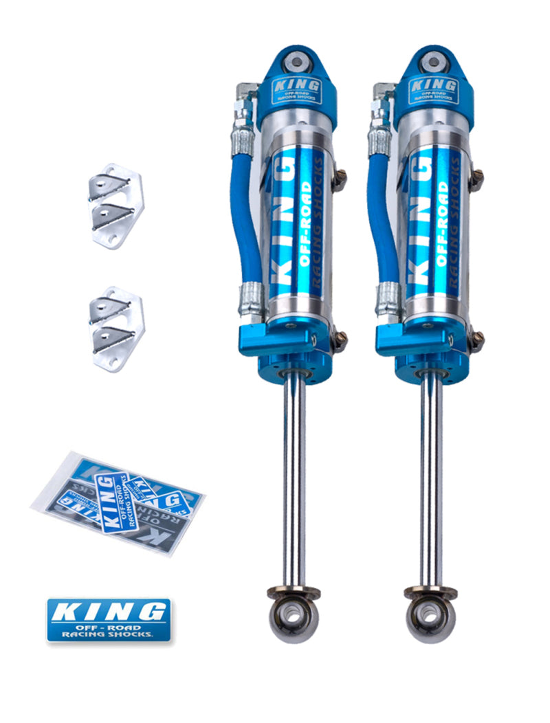 King Shocks 97-06 Jeep Wrangler TJ Rear 2.5 Dia Piggy Hose Reservoir Shock 3-5in Lift (Pair)-Shocks and Struts-Grocery Getter Performance