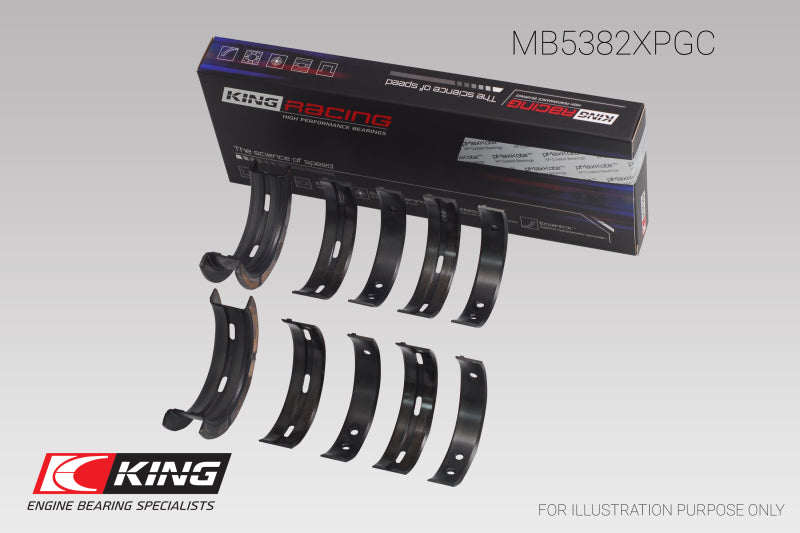 King Subaru EJ20/EJ22/EJ25 (Incl. Turbo) (Size 0.25) pMaxBlack Coated Main Bearing Set-Bearings-Grocery Getter Performance