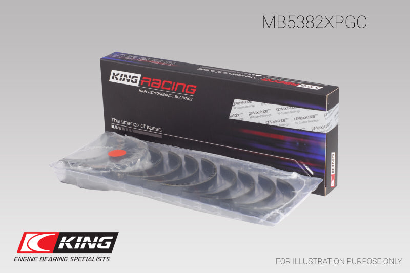 King Subaru EJ20/EJ22/EJ25 (Incl. Turbo) (Size 0.25) pMaxBlack Coated Main Bearing Set-Bearings-Grocery Getter Performance