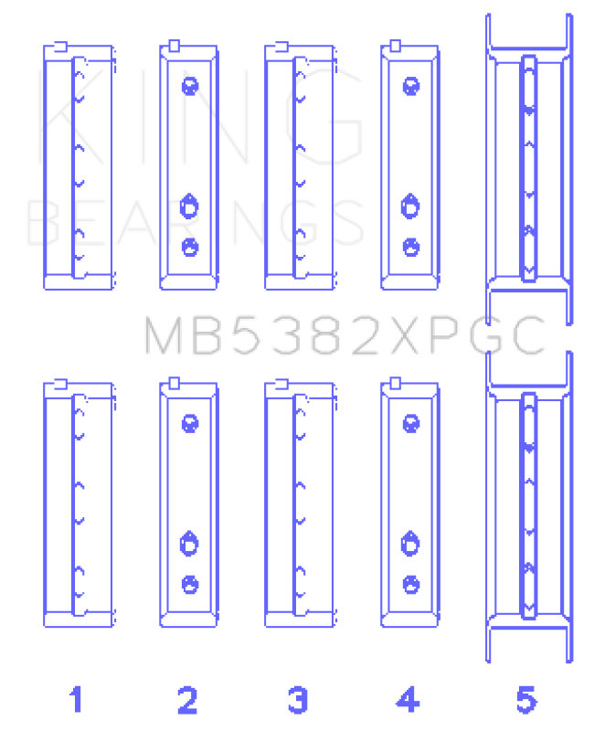 King Subaru EJ20/EJ22/EJ25 (Incl. Turbo) (Size 0.25) pMaxBlack Coated Main Bearing Set-Bearings-Grocery Getter Performance