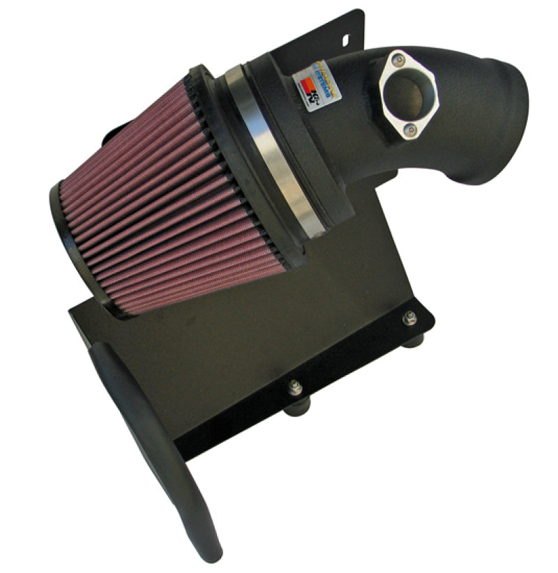 K&N 01-05 BMW M3 E46 Wrinkle Black Typhoon Short Ram Intake-Cold Air Intakes-Grocery Getter Performance