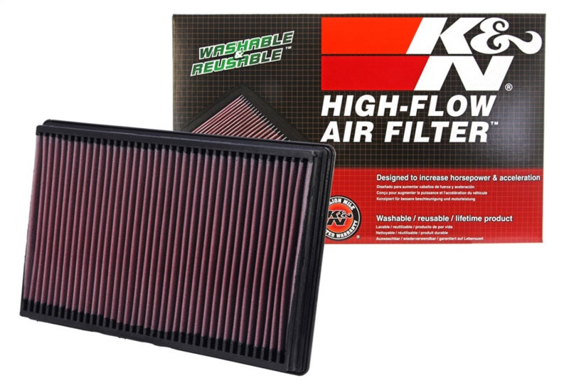 K&N 02-10 Dodge Ram 1500/2500/3500 3.7/4.7/5.7L Drop In Air Filter-Air Filters - Drop In-Grocery Getter Performance