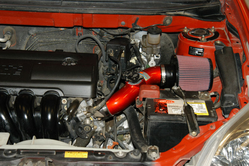 K&N 03 Toyota Matrix XR Red Typhoon Short Ram Intake-Cold Air Intakes-Grocery Getter Performance