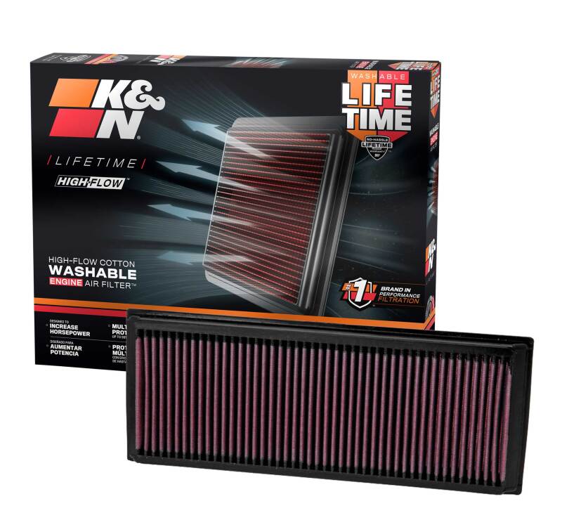 K&N 05-10 VW Jetta/Passat / 07-10 Tiguan / 09-10 GTi / 06-09 EOS Drop In Air Filter-Air Filters - Drop In-Grocery Getter Performance